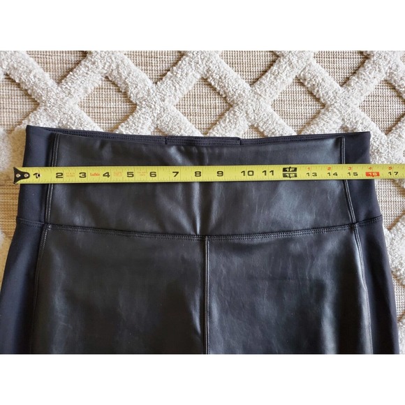 Athleta Delancey Gleam Moto Tight Leggings Pants Vegan Leather Black Size Large - Picture 7 of 9